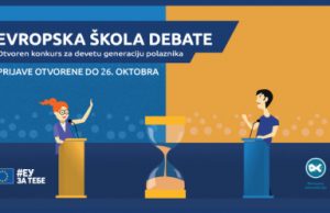 Otvoren konkurs za nove polaznike i polaznice „Evropske škole debate”