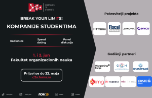 Kompanije studentima – događaj prenošenja znanja i povezivanje studenata sa kompanijama iz oblasti informacionih tehnologija, dizajna i menadžmenta