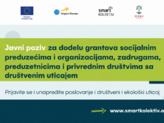 Javni poziv za dodelu grantova socijalnim preduzećima i organizacijama, zadrugama, preduzetnicima i privrednim društvima sa društvenim uticajem