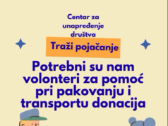Poziv volonterima za podršku humanitarnim aktivnostima Centra za unapređenje društva